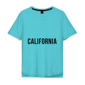 Мужская футболка хлопок Oversize с принтом California (Los Angeles) в Петрозаводске, 100% хлопок | свободный крой, круглый ворот, “спинка” длиннее передней части | Тематика изображения на принте: 