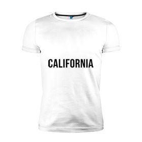 Мужская футболка премиум с принтом California (Los Angeles) в Петрозаводске, 92% хлопок, 8% лайкра | приталенный силуэт, круглый вырез ворота, длина до линии бедра, короткий рукав | 