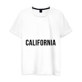 Мужская футболка хлопок с принтом California (Los Angeles) в Петрозаводске, 100% хлопок | прямой крой, круглый вырез горловины, длина до линии бедер, слегка спущенное плечо. | 
