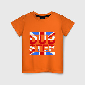 Детская футболка хлопок с принтом DubStep Great Britain в Петрозаводске, 100% хлопок | круглый вырез горловины, полуприлегающий силуэт, длина до линии бедер | Тематика изображения на принте: dub step | dubstep | британский флаг | дабстеп | дапстеп | музыка