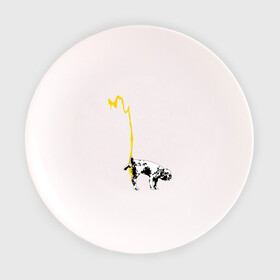 Тарелка 3D с принтом Peeing dog (Banksy) в Петрозаводске, фарфор | диаметр - 210 мм
диаметр для нанесения принта - 120 мм | Тематика изображения на принте: бульдог | бэнкси | граффити | собака