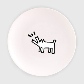 Тарелка с принтом Собака (Banksy) в Петрозаводске, фарфор | диаметр - 210 мм
диаметр для нанесения принта - 120 мм | Тематика изображения на принте: dog | бэнкси | граффити