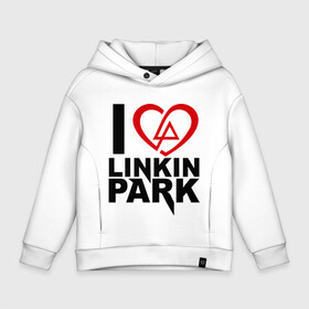 Детское худи Oversize хлопок с принтом I love linkin park (Я люблю Linkin Park) в Петрозаводске, френч-терри — 70% хлопок, 30% полиэстер. Мягкий теплый начес внутри —100% хлопок | боковые карманы, эластичные манжеты и нижняя кромка, капюшон на магнитной кнопке | Тематика изображения на принте: rock | линкин парк | музыкальная группа | рок группа | рок музыка