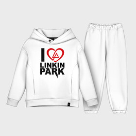 Детский костюм хлопок Oversize с принтом I love linkin park (Я люблю Linkin Park) в Петрозаводске,  |  | rock | линкин парк | музыкальная группа | рок группа | рок музыка