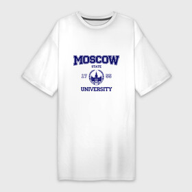 Платье-футболка хлопок с принтом MGU Moscow University в Петрозаводске,  |  | вуз | институт | мгу | студенческие | университет