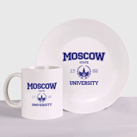 Набор: тарелка + кружка MGU Moscow University купить в Петрозаводске