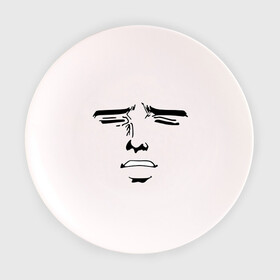 Тарелка 3D с принтом Лицо в стиле аниме в Петрозаводске, фарфор | диаметр - 210 мм
диаметр для нанесения принта - 120 мм | Тематика изображения на принте: anime | брови | глаза | нос | рот