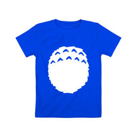 Детская футболка хлопок с принтом Тоторо грудь в Петрозаводске, 100% хлопок | круглый вырез горловины, полуприлегающий силуэт, длина до линии бедер | anime | totoro | аниме | тоторо
