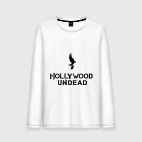 Мужской лонгслив хлопок с принтом Hollywood Undead logo в Петрозаводске, 100% хлопок |  | hollywood undead | hu | hu mask one color | undead | рок реп группа hollywood undead