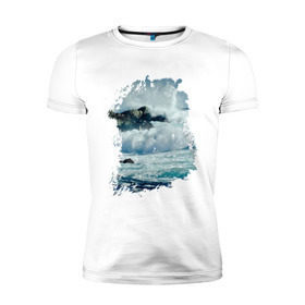 Мужская футболка премиум с принтом Seaside в Петрозаводске, 92% хлопок, 8% лайкра | приталенный силуэт, круглый вырез ворота, длина до линии бедра, короткий рукав | летние | лето | море | на лето | океан | побережье