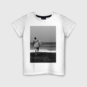 Детская футболка хлопок с принтом Surfingboy в Петрозаводске, 100% хлопок | круглый вырез горловины, полуприлегающий силуэт, длина до линии бедер | летние | лето | море | на лето | океан | пляж | серфинг