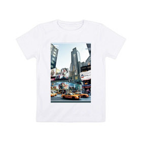Детская футболка хлопок с принтом Millennium в Петрозаводске, 100% хлопок | круглый вырез горловины, полуприлегающий силуэт, длина до линии бедер | new york | ny | urban style | город | города | нью йорк | урбан