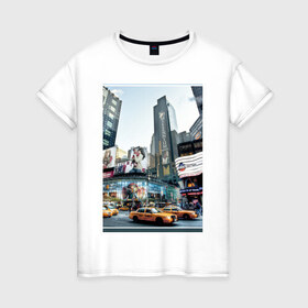 Женская футболка хлопок с принтом Millennium в Петрозаводске, 100% хлопок | прямой крой, круглый вырез горловины, длина до линии бедер, слегка спущенное плечо | new york | ny | urban style | город | города | нью йорк | урбан