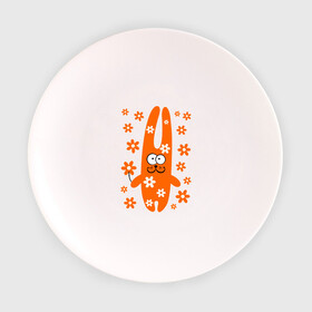 Тарелка с принтом Зайка с цветочками в Петрозаводске, фарфор | диаметр - 210 мм
диаметр для нанесения принта - 120 мм | девушкам | животные | зайцы | зайчик | зайчики | заяц