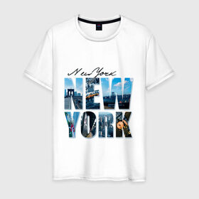 Мужская футболка хлопок с принтом Надпись NY в Петрозаводске, 100% хлопок | прямой крой, круглый вырез горловины, длина до линии бедер, слегка спущенное плечо. | new york | ny | nyc | urban | город | города | нью йорк | урбан