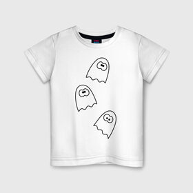 Детская футболка хлопок с принтом Привидения в Петрозаводске, 100% хлопок | круглый вырез горловины, полуприлегающий силуэт, длина до линии бедер | 