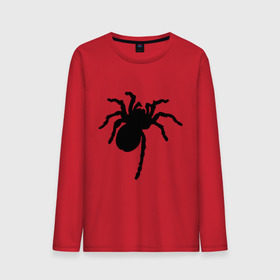 Мужской лонгслив хлопок с принтом Паук (spider) в Петрозаводске, 100% хлопок |  | насекомые | паутина | паучок | черная вдова | черный паук