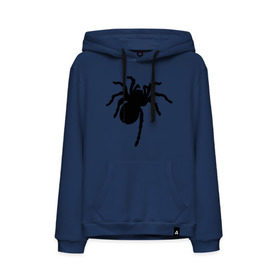 Мужская толстовка хлопок с принтом Паук (spider) в Петрозаводске, френч-терри, мягкий теплый начес внутри (100% хлопок) | карман-кенгуру, эластичные манжеты и нижняя кромка, капюшон с подкладом и шнурком | насекомые | паутина | паучок | черная вдова | черный паук