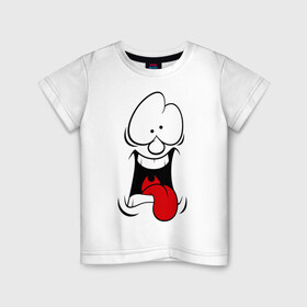 Детская футболка хлопок с принтом Полный треш в Петрозаводске, 100% хлопок | круглый вырез горловины, полуприлегающий силуэт, длина до линии бедер | media | smail | безумное лицо | веселый смайл | лицо | полный треш | смайл | треш