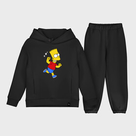 Детский костюм хлопок Oversize с принтом Барт бой без правил в Петрозаводске,  |  | bart simpson | simpsons | барт симпсон | драка | симпсоны