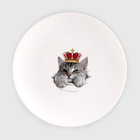Тарелка с принтом Pretty kitten в Петрозаводске, фарфор | диаметр - 210 мм
диаметр для нанесения принта - 120 мм | kitten | meow | meow kitten | киса | корона | корона на голове кота | кот | кот с короной | котик | котэ | котяра | кошка | прикольный кот