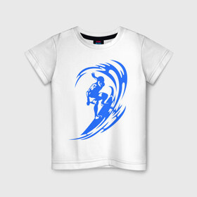 Детская футболка хлопок с принтом Серфинг (surfing) в Петрозаводске, 100% хлопок | круглый вырез горловины, полуприлегающий силуэт, длина до линии бедер | серф | серфер | серфинг | экстремальный | экстрим