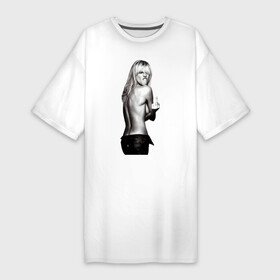Платье-футболка хлопок с принтом Heidi Klum says, Fuck Off в Петрозаводске,  |  | heidi | heidi klum | heidi klum says | klum | девушка | обнажённая девушка | подарок мужчине | пошел ты | хайди клум