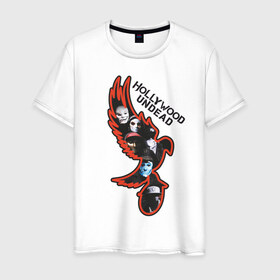 Мужская футболка хлопок с принтом Hollywood undead photo в Петрозаводске, 100% хлопок | прямой крой, круглый вырез горловины, длина до линии бедер, слегка спущенное плечо. | хип хоп