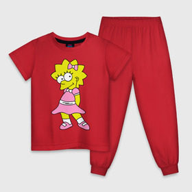 Детская пижама хлопок с принтом Лиза милашка в Петрозаводске, 100% хлопок |  брюки и футболка прямого кроя, без карманов, на брюках мягкая резинка на поясе и по низу штанин
 | liza | simpsons | мультики | мультфильмы | симпсоны
