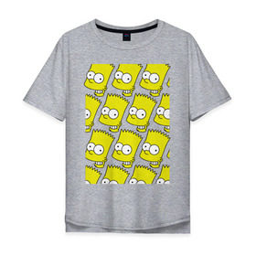 Мужская футболка хлопок Oversize с принтом Узор Барт Симпсон в Петрозаводске, 100% хлопок | свободный крой, круглый ворот, “спинка” длиннее передней части | simpsons | мультик | мультфильм | симпсоны | симсоны
