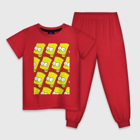Детская пижама хлопок с принтом Узор Барт Симпсон в Петрозаводске, 100% хлопок |  брюки и футболка прямого кроя, без карманов, на брюках мягкая резинка на поясе и по низу штанин
 | simpsons | мультик | мультфильм | симпсоны | симсоны