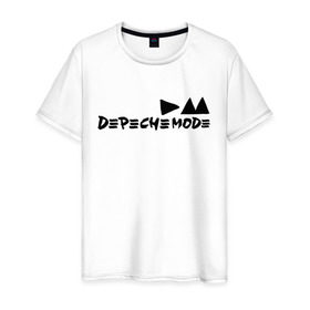 Мужская футболка хлопок с принтом Depeche mode (9) в Петрозаводске, 100% хлопок | прямой крой, круглый вырез горловины, длина до линии бедер, слегка спущенное плечо. | depeche | depeche mode | mode | депеш мод | дипиш мод | музыка | рок группа