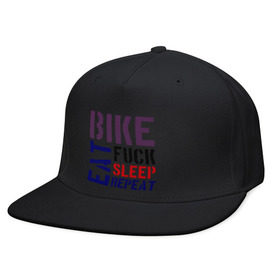 Кепка снепбек с прямым козырьком с принтом Bike eat sleep repeat в Петрозаводске, хлопок 100% |  | bicycle | bike | bike eat sleep repeat | eat | repeat | sleep | велик | велосипед | велосипедист