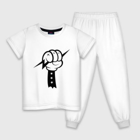 Детская пижама хлопок с принтом Volt Hand в Петрозаводске, 100% хлопок |  брюки и футболка прямого кроя, без карманов, на брюках мягкая резинка на поясе и по низу штанин
 | swag | вольт | мультик | сваг | свэг