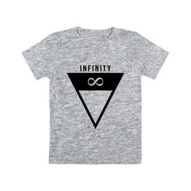 Детская футболка хлопок с принтом Infinity Triangle в Петрозаводске, 100% хлопок | круглый вырез горловины, полуприлегающий силуэт, длина до линии бедер | Тематика изображения на принте: infinity | infinity triangle | swag | triangle | бесконечность | инфинити | свег | треугольник