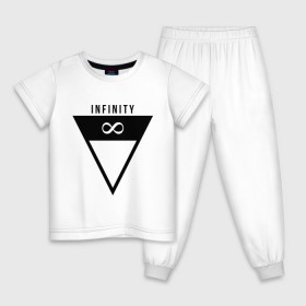 Детская пижама хлопок с принтом Infinity Triangle в Петрозаводске, 100% хлопок |  брюки и футболка прямого кроя, без карманов, на брюках мягкая резинка на поясе и по низу штанин
 | infinity | infinity triangle | swag | triangle | бесконечность | инфинити | свег | треугольник