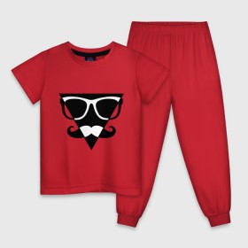 Детская пижама хлопок с принтом Moustache Triangle в Петрозаводске, 100% хлопок |  брюки и футболка прямого кроя, без карманов, на брюках мягкая резинка на поясе и по низу штанин
 | 