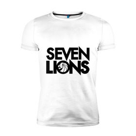 Мужская футболка премиум с принтом 7 Lions в Петрозаводске, 92% хлопок, 8% лайкра | приталенный силуэт, круглый вырез ворота, длина до линии бедра, короткий рукав | seven lions | лев | львы | семь | семь львов