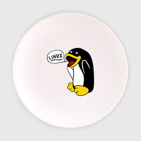 Тарелка 3D с принтом Пингвин: 