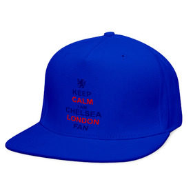 Кепка снепбек с прямым козырьком с принтом keep calm I am Chelsea London fan в Петрозаводске, хлопок 100% |  | лондон
