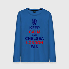 Мужской лонгслив хлопок с принтом keep calm I am Chelsea London fan в Петрозаводске, 100% хлопок |  | Тематика изображения на принте: лондон