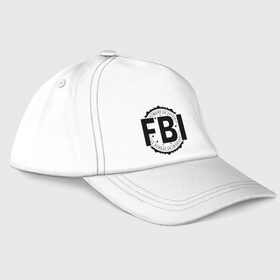 Бейсболка с принтом FBI LOGO в Петрозаводске, 100% хлопок | классический козырек, металлическая застежка-регулятор размера | fbi | federal bureau of investigation | америка | спецслужбы | сша | фбр | федеральное бюро расследований