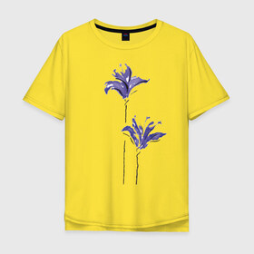 Мужская футболка хлопок Oversize с принтом Другие цветы в Петрозаводске, 100% хлопок | свободный крой, круглый ворот, “спинка” длиннее передней части | девушкам | красивые рисунки | цветочки