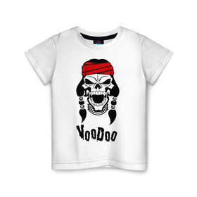 Детская футболка хлопок с принтом VooDoo в Петрозаводске, 100% хлопок | круглый вырез горловины, полуприлегающий силуэт, длина до линии бедер | пират