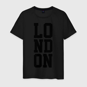 Мужская футболка хлопок с принтом London в Петрозаводске, 100% хлопок | прямой крой, круглый вырез горловины, длина до линии бедер, слегка спущенное плечо. | 