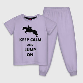 Детская пижама хлопок с принтом Keep Calm - конный спорт - лошади в Петрозаводске, 100% хлопок |  брюки и футболка прямого кроя, без карманов, на брюках мягкая резинка на поясе и по низу штанин
 | keep calm | конный | лошади