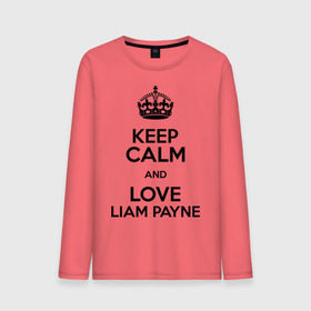 Мужской лонгслив хлопок с принтом Keep calm and love Liam Payne в Петрозаводске, 100% хлопок |  | 1d | keep calm | liam payne | music | one direction | лиам пейн