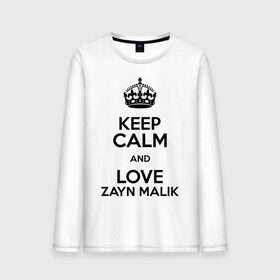 Мужской лонгслив хлопок с принтом Keep calm and love Zayn Malik в Петрозаводске, 100% хлопок |  | 1d | keep calm | music | one direction | zayn malik | зейн малик