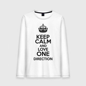 Мужской лонгслив хлопок с принтом Keep calm and love One Direction в Петрозаводске, 100% хлопок |  | 1d | keep calm | love one direction | music | one direction