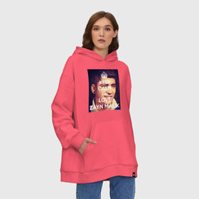 Худи SuperOversize хлопок с принтом Keep calm and love Zayn Malik в Петрозаводске, 70% хлопок, 30% полиэстер, мягкий начес внутри | карман-кенгуру, эластичная резинка на манжетах и по нижней кромке, двухслойный капюшон
 | 1d | keep calm | music | one direction | zayn malik | зейн малик